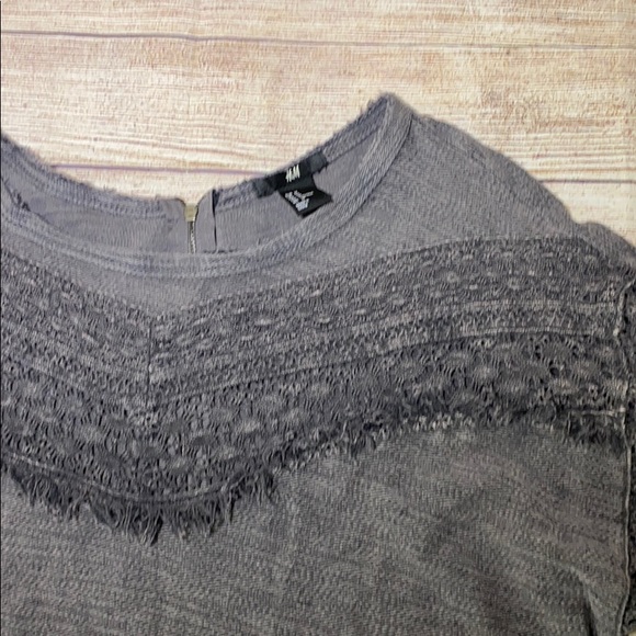 H&M Grey Long Oversized Blouse M - Picture 10 of 11